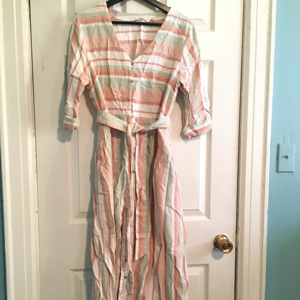 Linen maxi dress